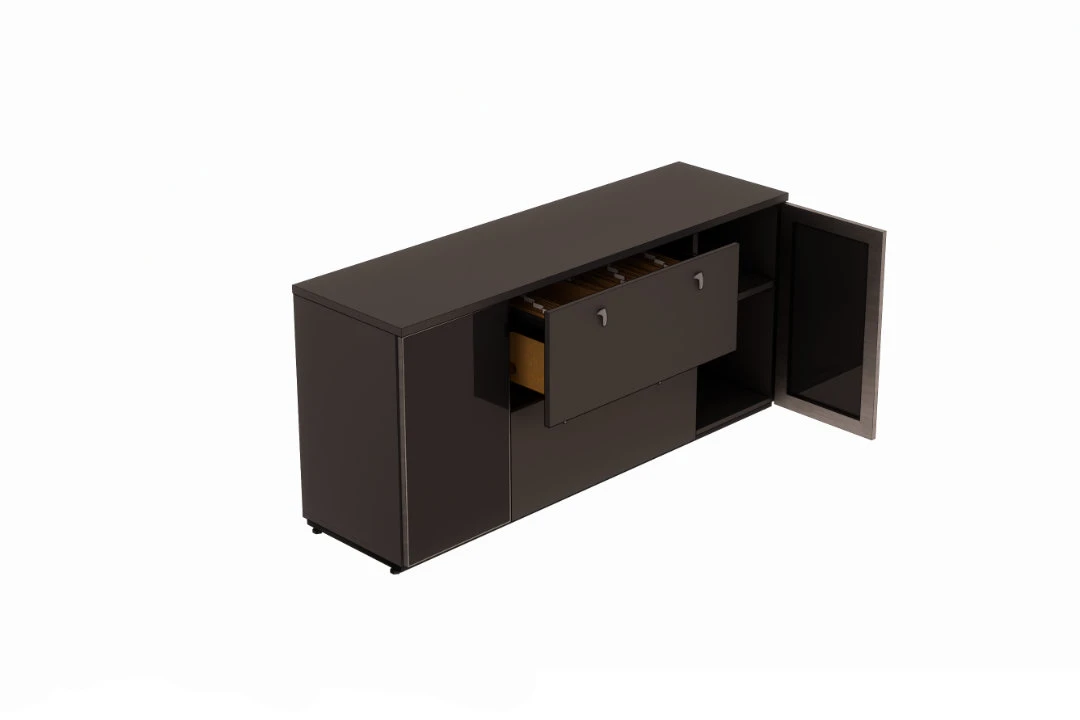 Armário de escritório baixo 1600L 2 portas e 2 gavetões Versatile